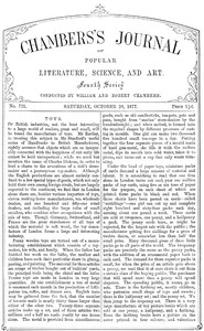 Chambers's Journal of Popular Literature, Science, and Art, No. 721
October 20, 1877 by Various