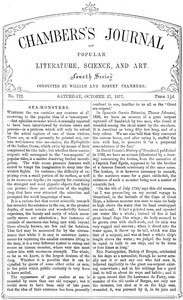 Chambers's Journal of Popular Literature, Science, and Art, No. 722
October 27, 1877 by Various