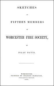 Sketches of Fifteen Members of Worcester Fire Society by Isaac Davis