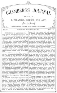 Chambers's Journal of Popular Literature, Science, and Art, No. 725, November 17, 1877 by Various