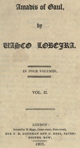Amadis of Gaul, Vol. 2 by Vasco de Lobeira