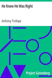 He Knew He Was Right by Anthony Trollope