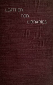 Leather for Libraries by E. Wyndham Hulme