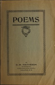 Poems by D. M. (Duncan M.) Matheson