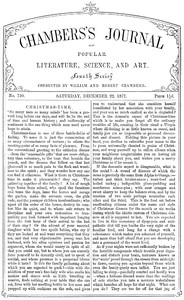 Chambers's Journal of Popular Literature, Science, and Art, No. 730
December 22, 1877 by Various