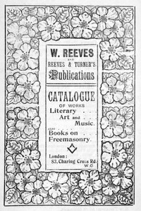 Catalogue of Works Literary Art and Music by Reeves & Turner