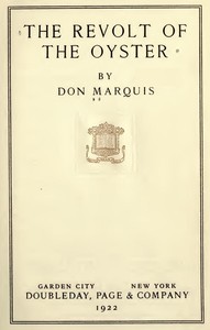 The Revolt of the Oyster by Don Marquis