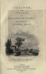 Corinne; or, Italy by Madame de (Anne-Louise-Germaine) Staël