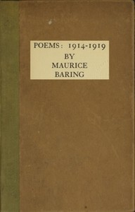 Poems, 1914-1919 by Maurice Baring