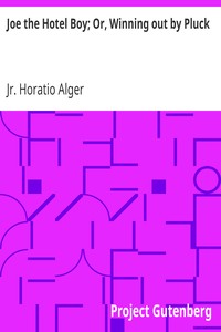 Joe the Hotel Boy; Or, Winning out by Pluck by Horatio Alger
