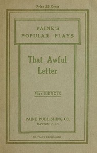 That Awful Letter: A Comedy for Girls by Edna I. MacKenzie