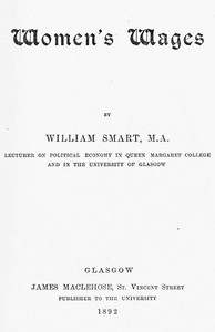 Women's Wages by William Smart