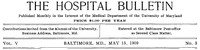 The Hospital Bulletin, Vol. V, No. 3, May 15, 1909 by Various