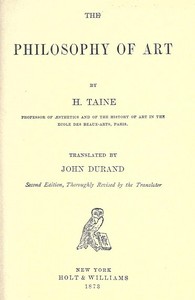The Philosophy of Art by Hippolyte Taine