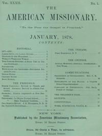 The American Missionary — Volume 32, No. 01, January, 1878 by Various