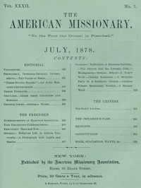 The American Missionary — Volume 32, No. 07, July 1878 by Various
