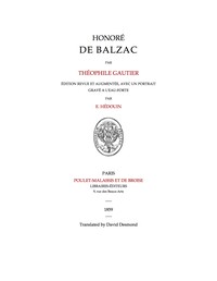 Honoré de Balzac by Théophile Gautier