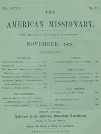 The American Missionary — Volume 32, No. 11, November, 1878 by Various