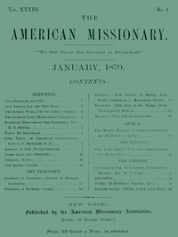 The American Missionary — Volume 33, No. 01, January 1879 by Various