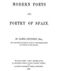 Modern Poets and Poetry of Spain by James Kennedy