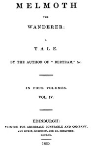Melmoth the Wanderer, Vol. 4 by Charles Robert Maturin