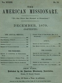 The American Missionary — Volume 33, No. 12, December 1879 by Various