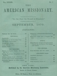 The American Missionary — Volume 33, No. 09, September, 1879 by Various