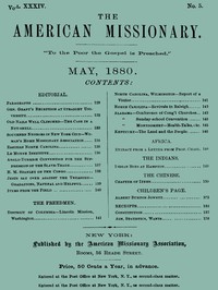 American Missionary, Vol. XXXIV., No. 5, May 1880 by Various