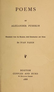 Poems
With Introduction and Notes by Aleksandr Sergeevich Pushkin