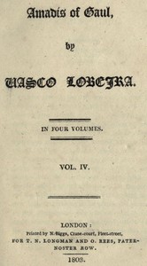 Amadis of Gaul, Vol. 4 by Vasco de Lobeira
