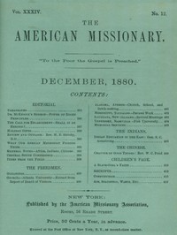 The American Missionary, Volume 34, No. 12, December 1880 by Various