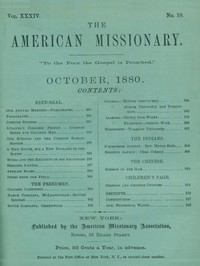 The American Missionary — Volume 34, No. 10, October, 1880 by Various