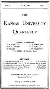 The Kansas University Quarterly, Vol. I, No. 1 (1892) by Various