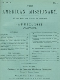 The American Missionary — Volume 35, No. 4, April, 1881 by Various