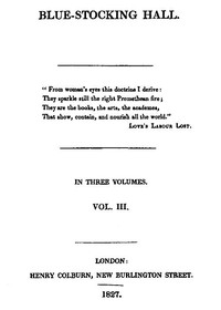 Blue-Stocking Hall, (Vol. 3 of 3) by William Pitt Scargill