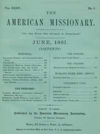 The American Missionary — Volume 35, No. 6, June, 1881 by Various