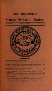 The Quarterly of the Oregon Historical Society (Vol. I, No. 2) by Oregon Historical Society