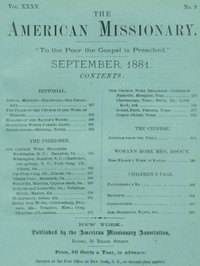 The American Missionary — Volume 35, No. 9, September, 1881 by Various