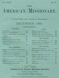 The American Missionary — Volume 35, No. 12, December, 1881 by Various