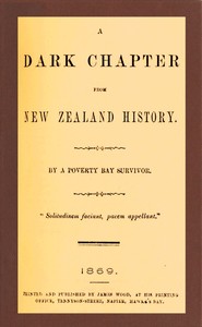 A Dark Chapter from New Zealand History by James Hawthorne