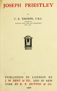 Joseph Priestley by T. E. (Thomas Edward) Thorpe