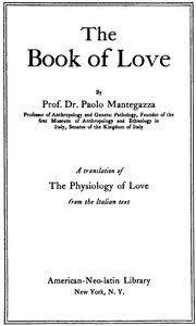 The Book of Love by Paolo Mantegazza