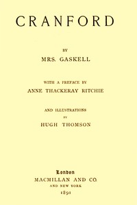 Cranford by Elizabeth Cleghorn Gaskell