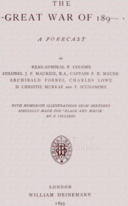 The Great War of 189-: A Forecast by P. H. (Philip Howard) Colomb