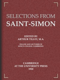 Selections from Saint-Simon by Louis de Rouvroy Saint-Simon
