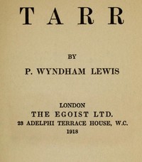 Tarr by Wyndham Lewis