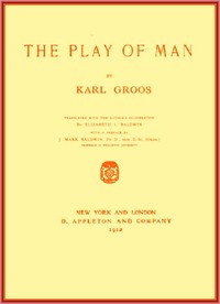 The Play of Man by Karl Groos