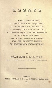 The Essays of Adam Smith by Adam Smith