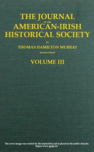 The Journal of the American-Irish Historical Society (Vol. III) by Various