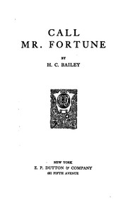 Call Mr. Fortune by H. C. (Henry Christopher) Bailey